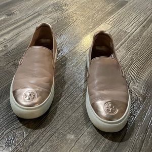 Tory Burch rose slip ons